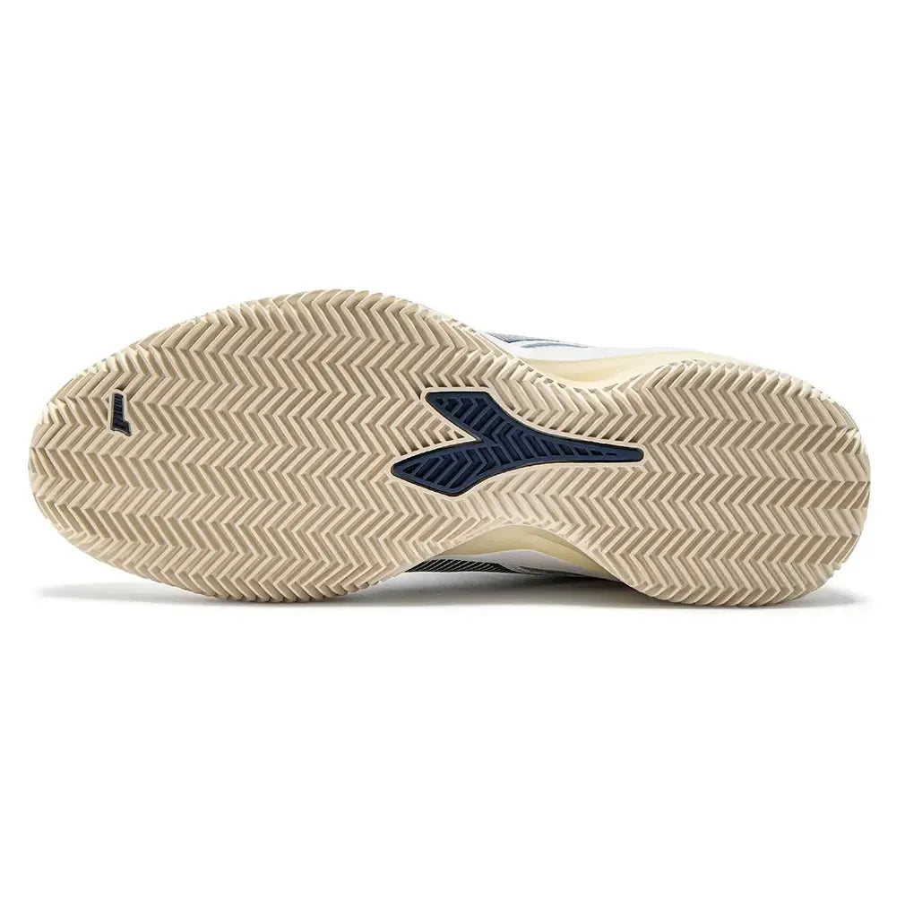 Men's Blueshield Torneo 3 Clay Tennis Shoes Whisper White and Ensign Blue