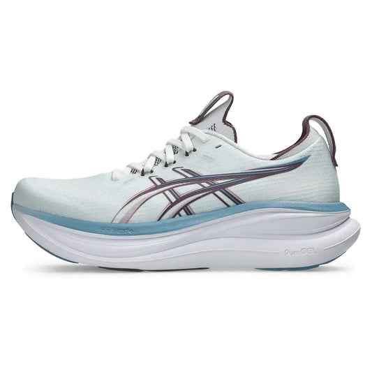 Women's Gel-Nimbus 28 Running Shoes Arctic Blue and Velvet Purple