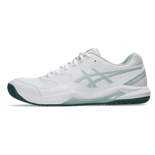 Men's GEL-Dedicate 8 Tennis Shoes White and Cold Moss