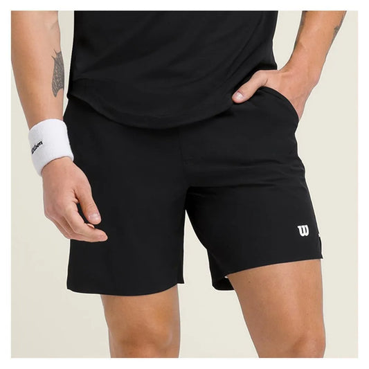 Men's Tournament 7 Inch Tennis Short-Apparel-Wilson-113532-BLACK-L-Tennis Express