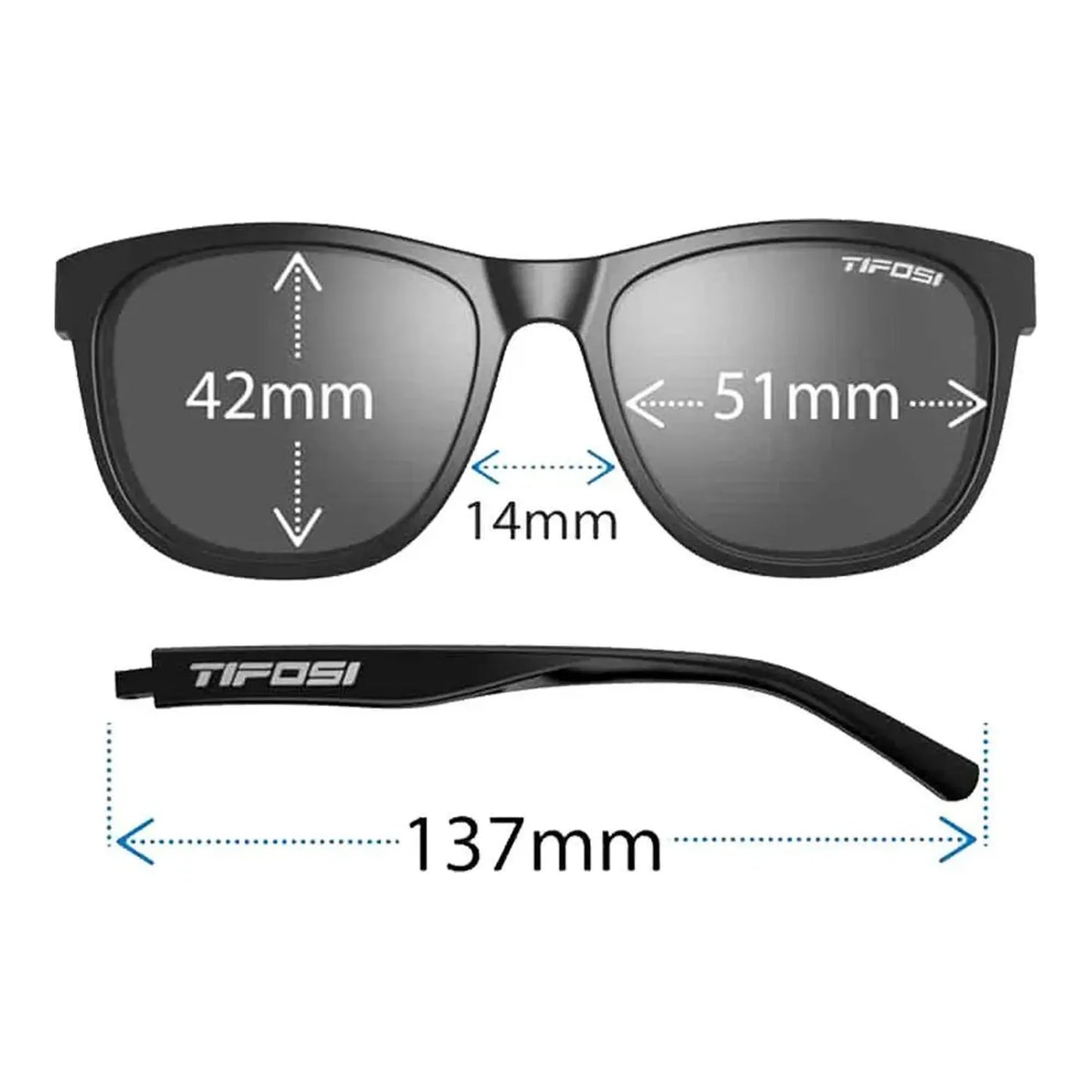 Swank Polarized Sunglasses Satin Clear with Clarion Blue Lenses