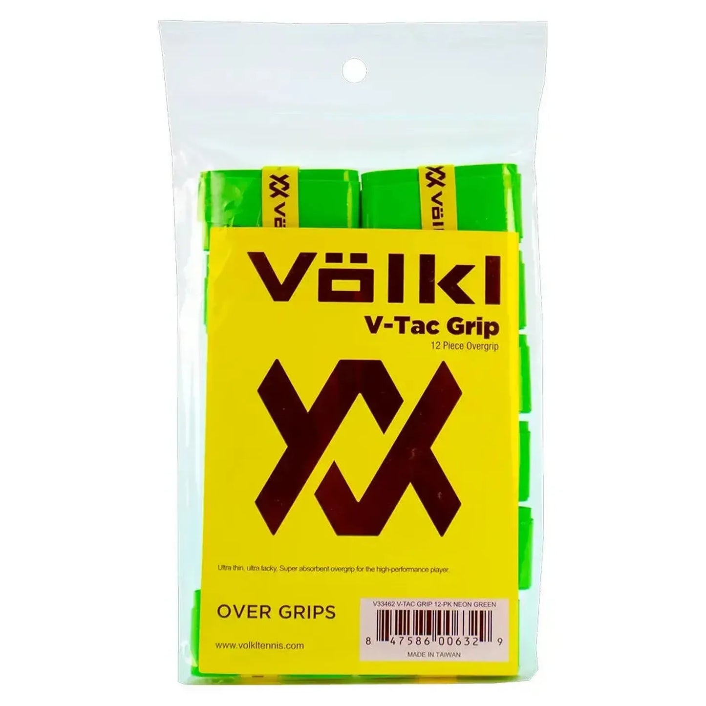 V-Tac Tennis Overgrip 12 Pack Neon Green