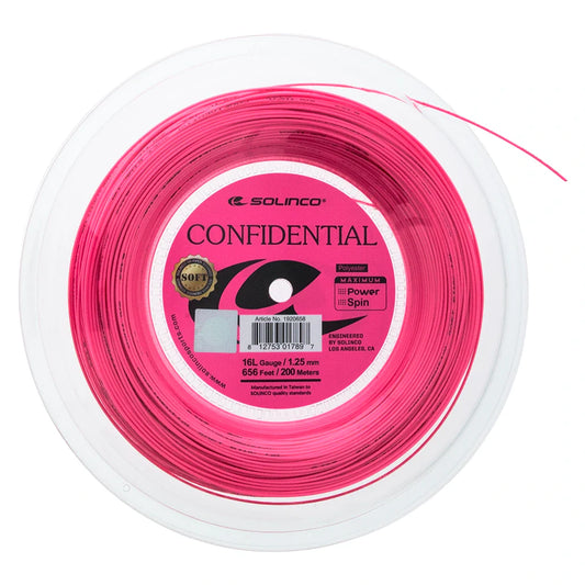 Confidential Soft Pink Tennis String Reel-Strings-Solinco-192065R01copy-Tennis Express
