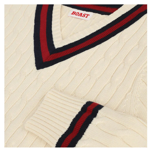 Men's Cable Knit Tennis Sweater