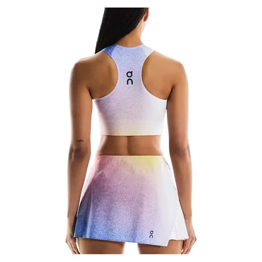 Women's Court Crop Tennis Top White and Indigo