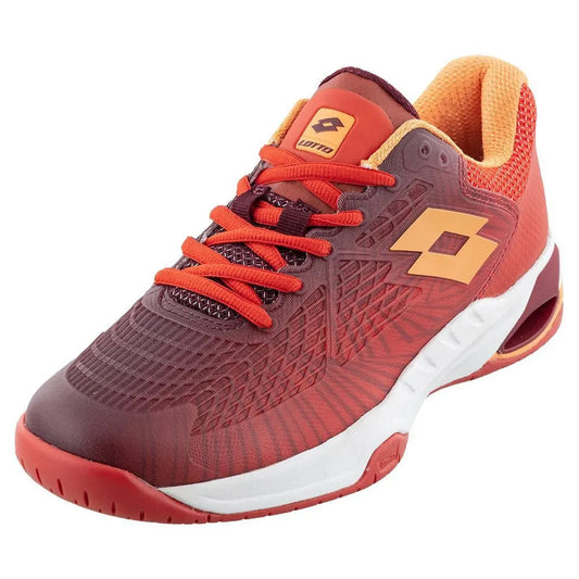 Men's Mirage 100 Speed Tennis Shoes Grenadine Red and Tawny Red-Footwear-Lotto-218990-9ZCS23-Tennis Express