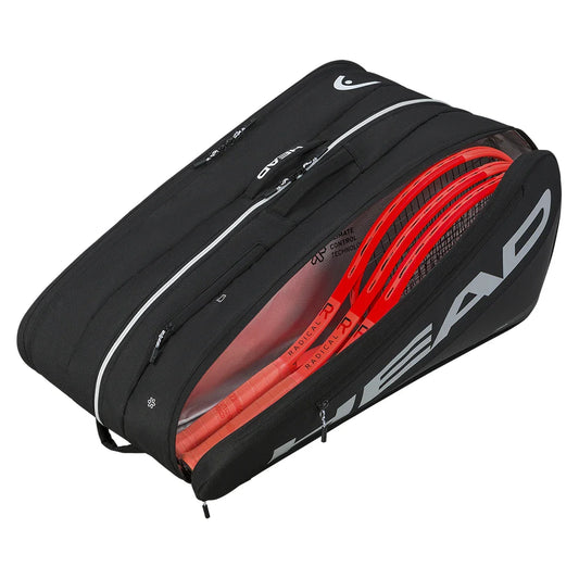 Tour Racquet Bag XL 12 Pack Black and White