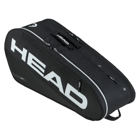 Tour Racquet Bag M 6 Pack Black and White