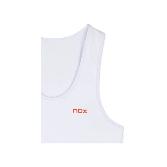 Camiseta Tirantes NOX Team Fit Mujer Blanco
