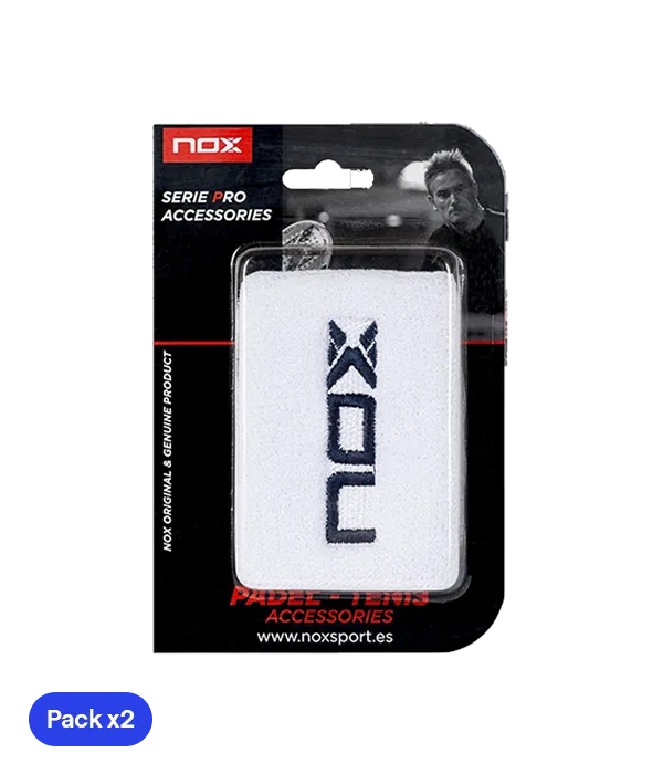 Wristband NOX Blanco/Azul (Pack x2)