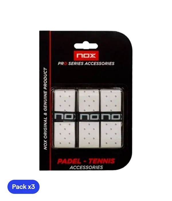 Overgrips NOX Pro Perforado White (Pack x3)