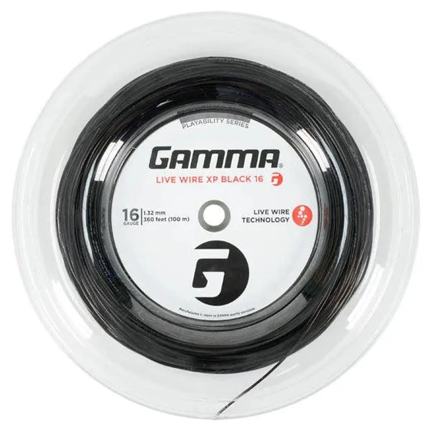 Live Wire XP Black 16G Tennis String Reel