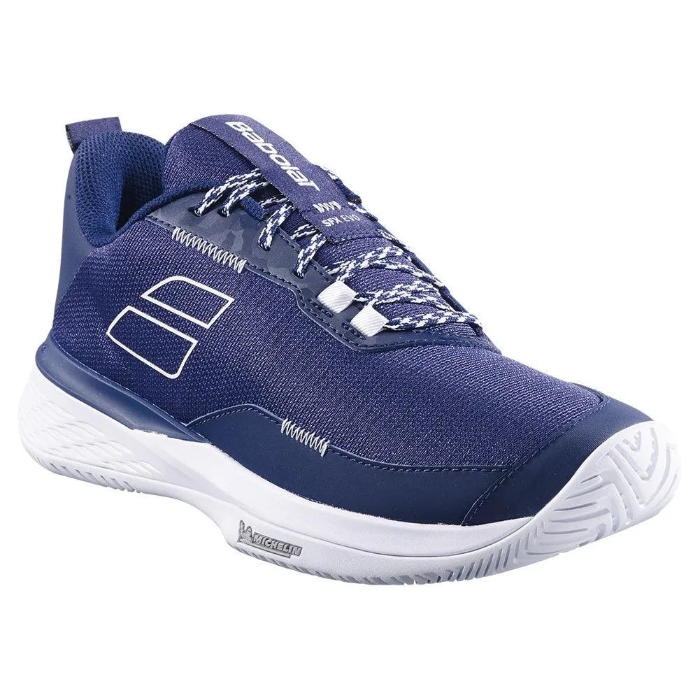 Men's SFX Evo Tennis Shoes Dark Blue and White