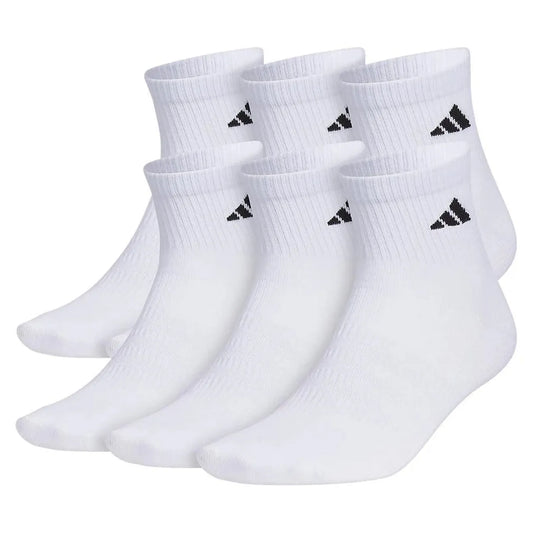 Men's Superlite 3.0 6 Pack Quarter Tennis Socks White and Black-Socks-Adidas-5157834-S24-1-Tennis Express