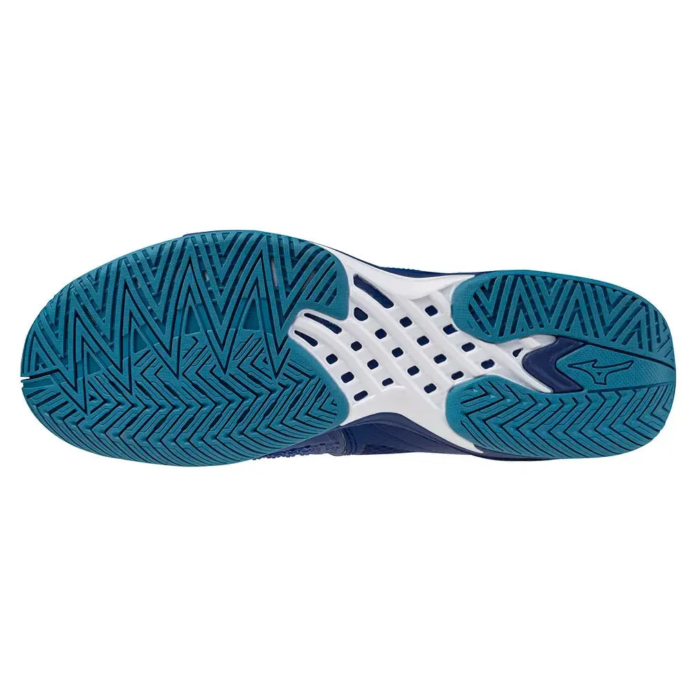 Men's Wave Exceed Tour 6 Tennis Shoes Bellwether Blue and White