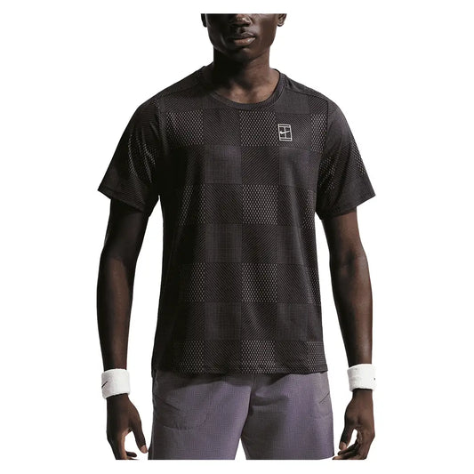 Men's Court Dri-FIT Advantage Print Tennis Top-Apparel-Nike-704625-010-3-Tennis Express