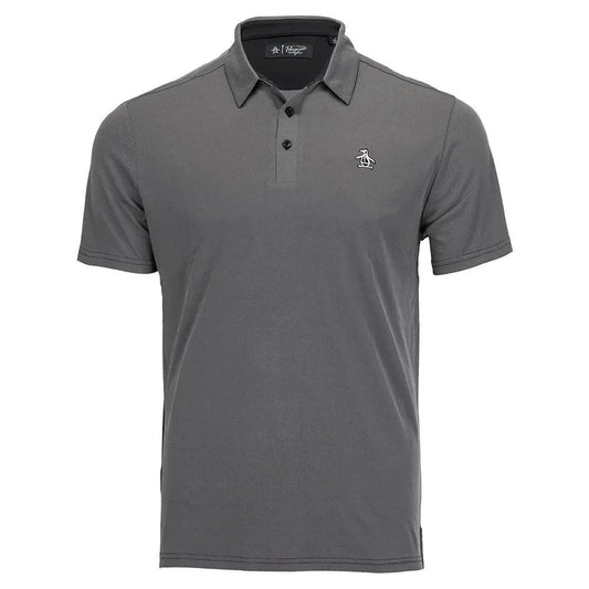 Men's The Oxford Eco Birdseye Tennis Polo-Apparel-Penguin-97881-001_CAVIAR-L-Tennis Express