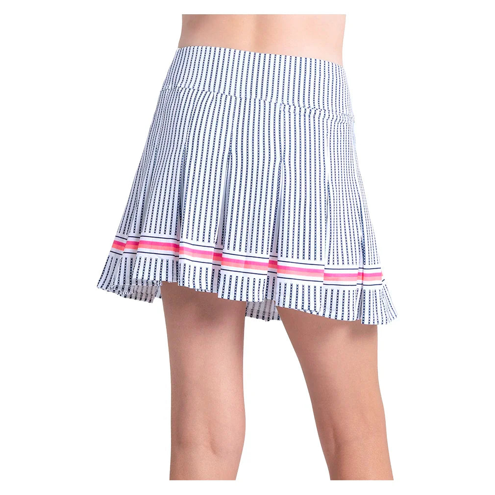 Girls' Pinstripe Pop Tennis Skort White
