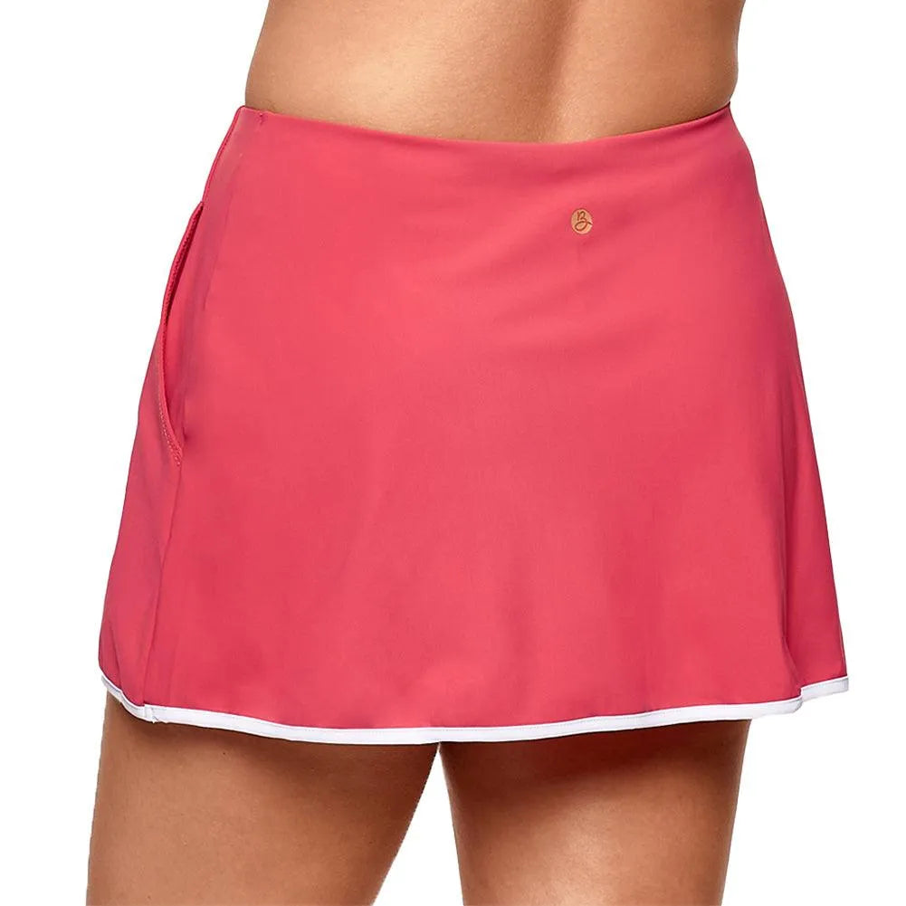 Women's 13 Inch Box Pleated Tennis Skort Geranium