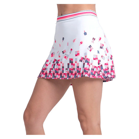 Women's Pixel Rally Pickleball Skort White