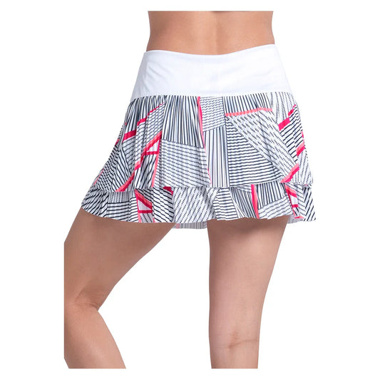 Women's Geo Glow Pleated Tennis Skort White