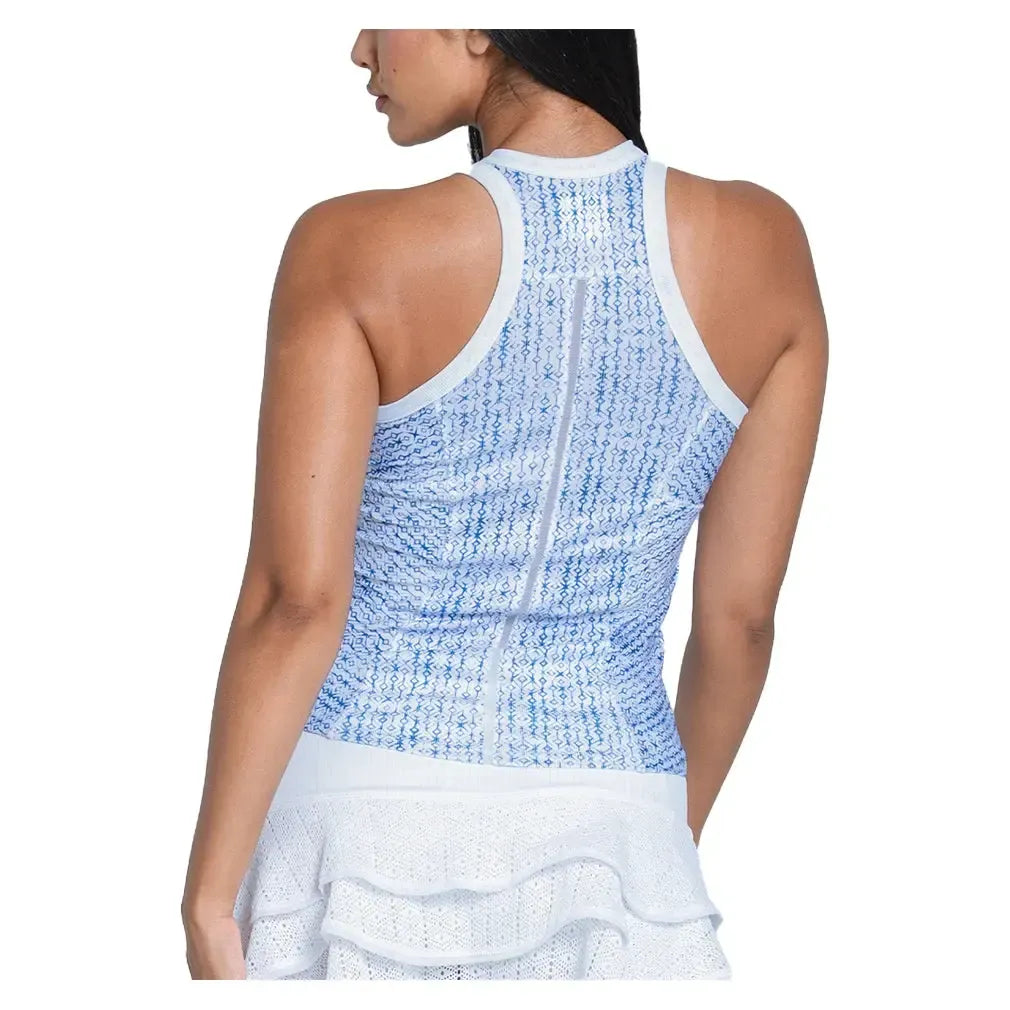 Women's Boho Tile Rib Tennis Tank Royal