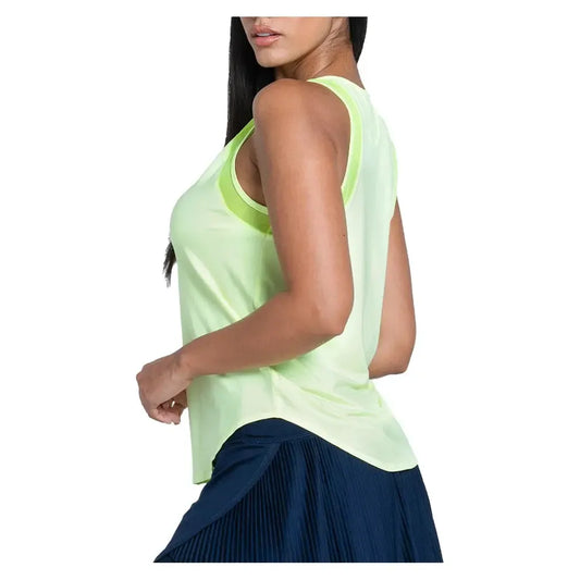 Women's LUV Chill Out Tennis Tank Lemon Frost