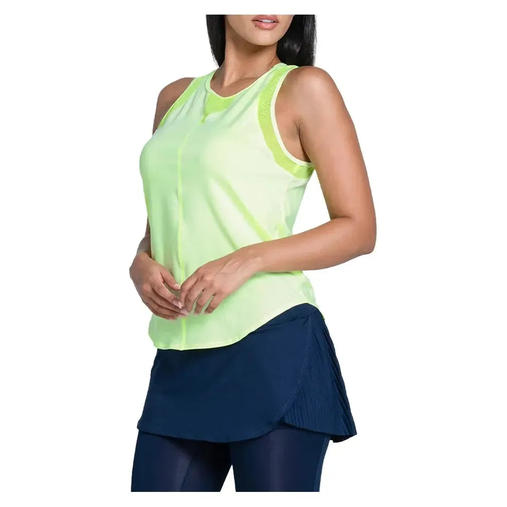 Women's LUV Chill Out Tennis Tank Lemon Frost