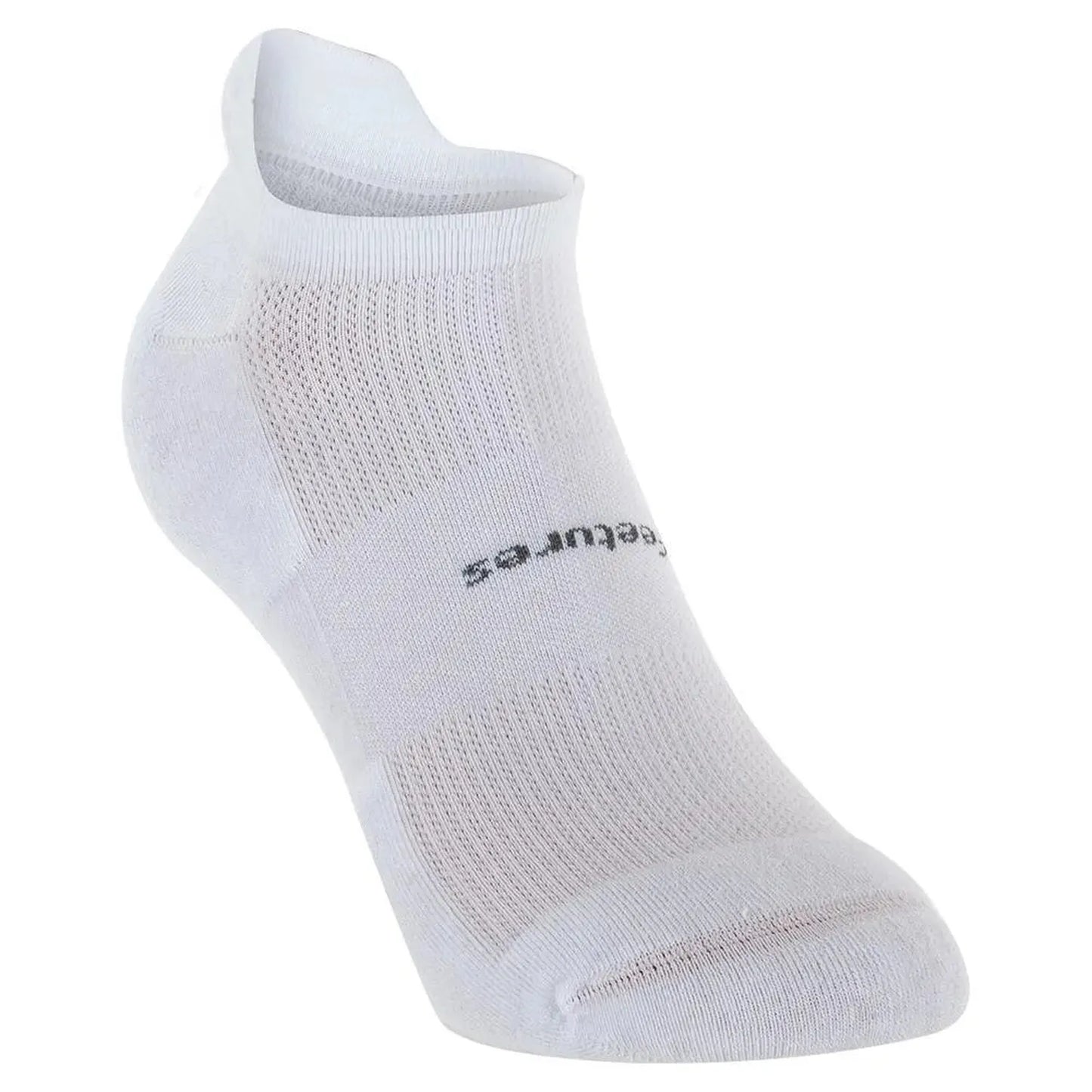 High Performance Max Cushion No Show Tab Socks White