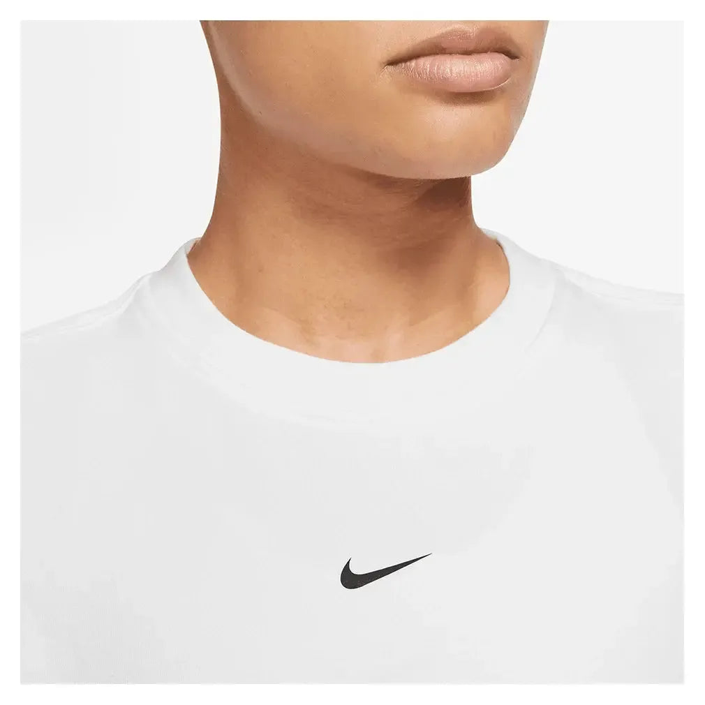 Women's Dri-Fit One Crew-Neck French Terry Sweatshirt White