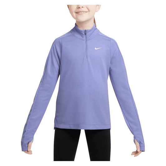 Girls' Dri-FIT Long Sleeve Half-Zip Training Top-Apparel-Nike-FD2853-569-Tennis Express
