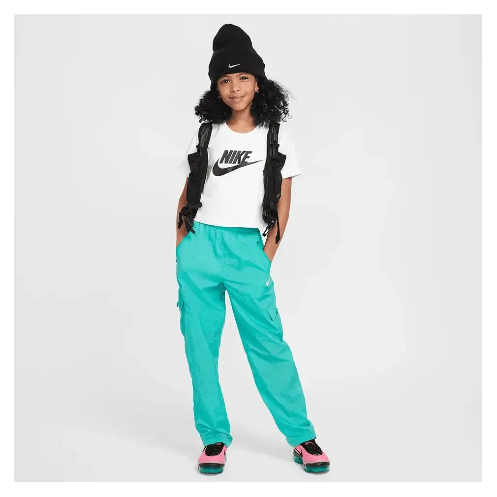 Girls' Sportswear Cropped T-Shirt White