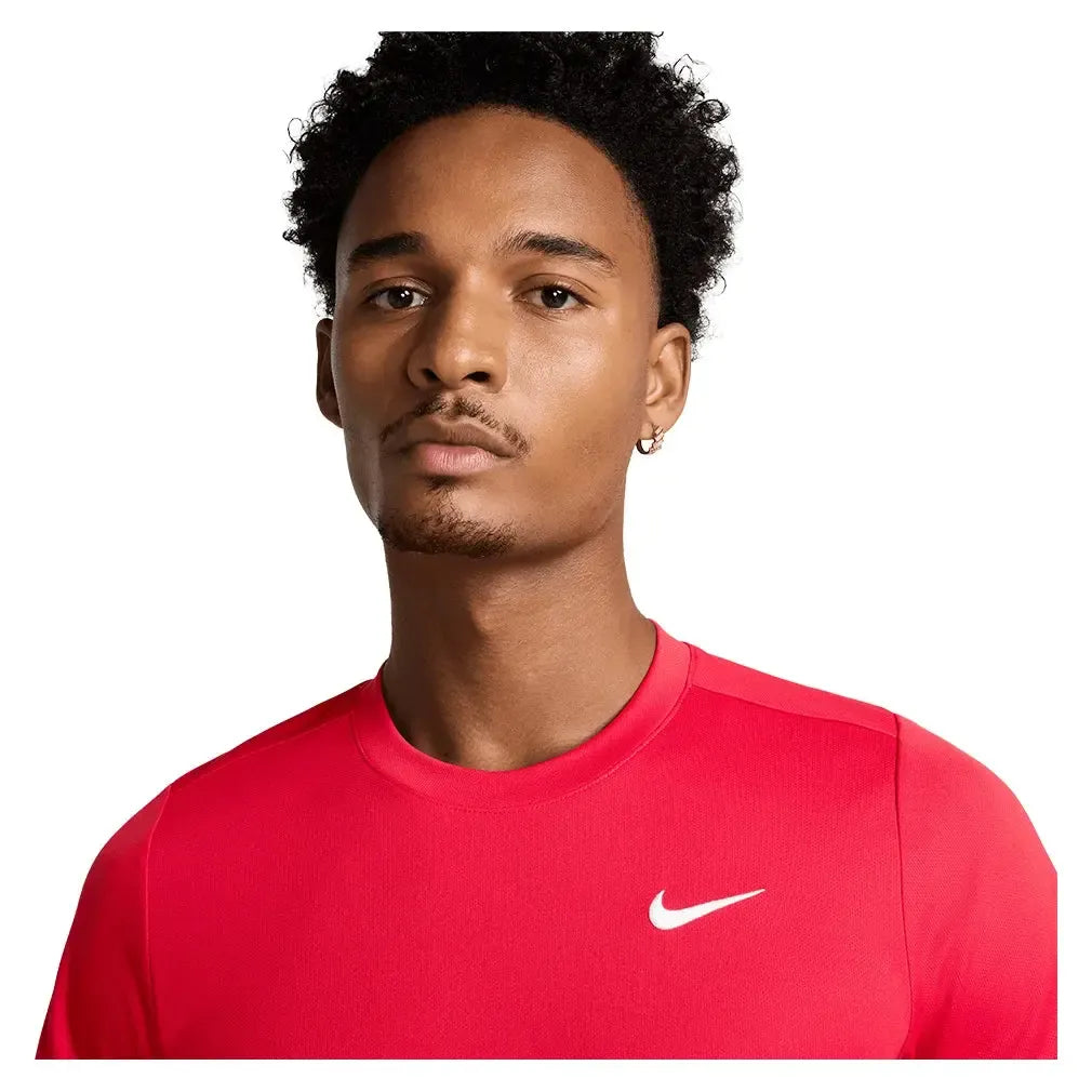 Men's Court Dri-FIT Victory Tennis Top University Red and White