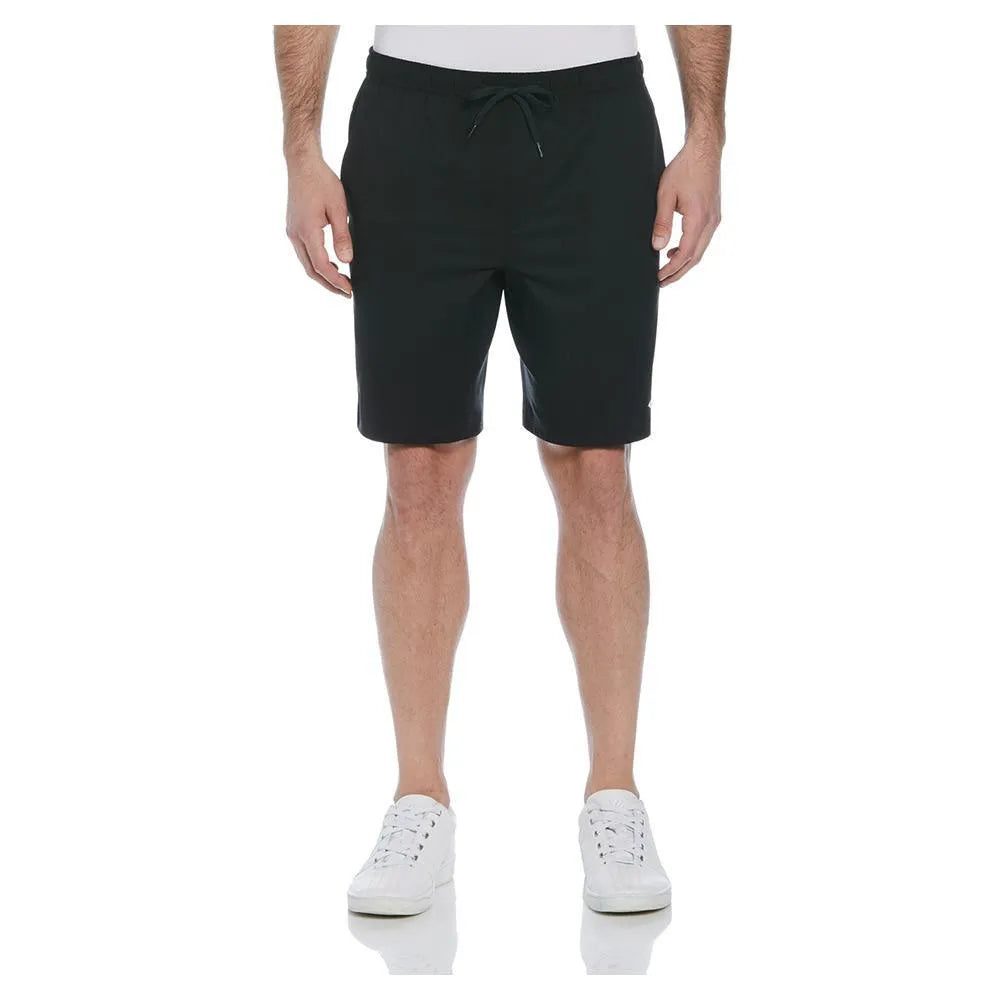 Men's Solid Athletic 9 Inch Tennis Short Caviar