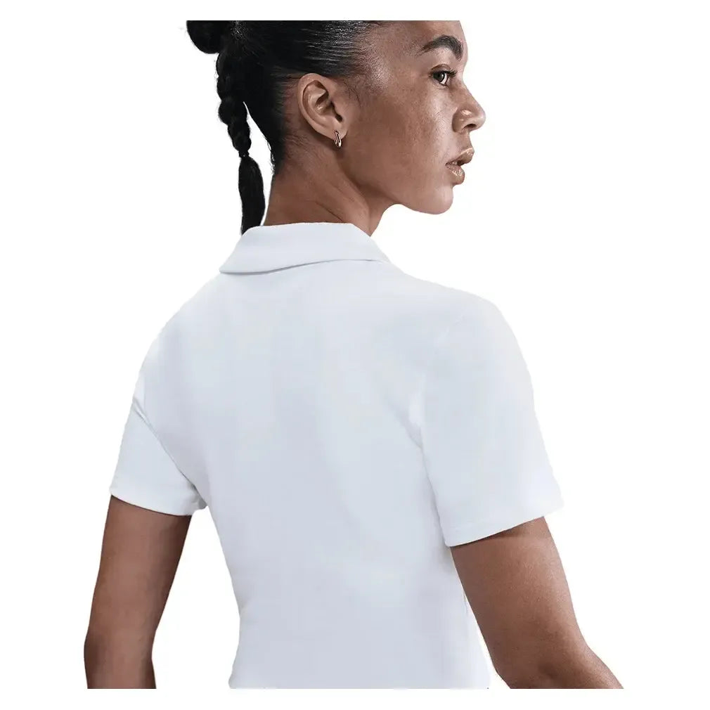 Women's Court Heritage Short-Sleeve Cropped Tennis Polo