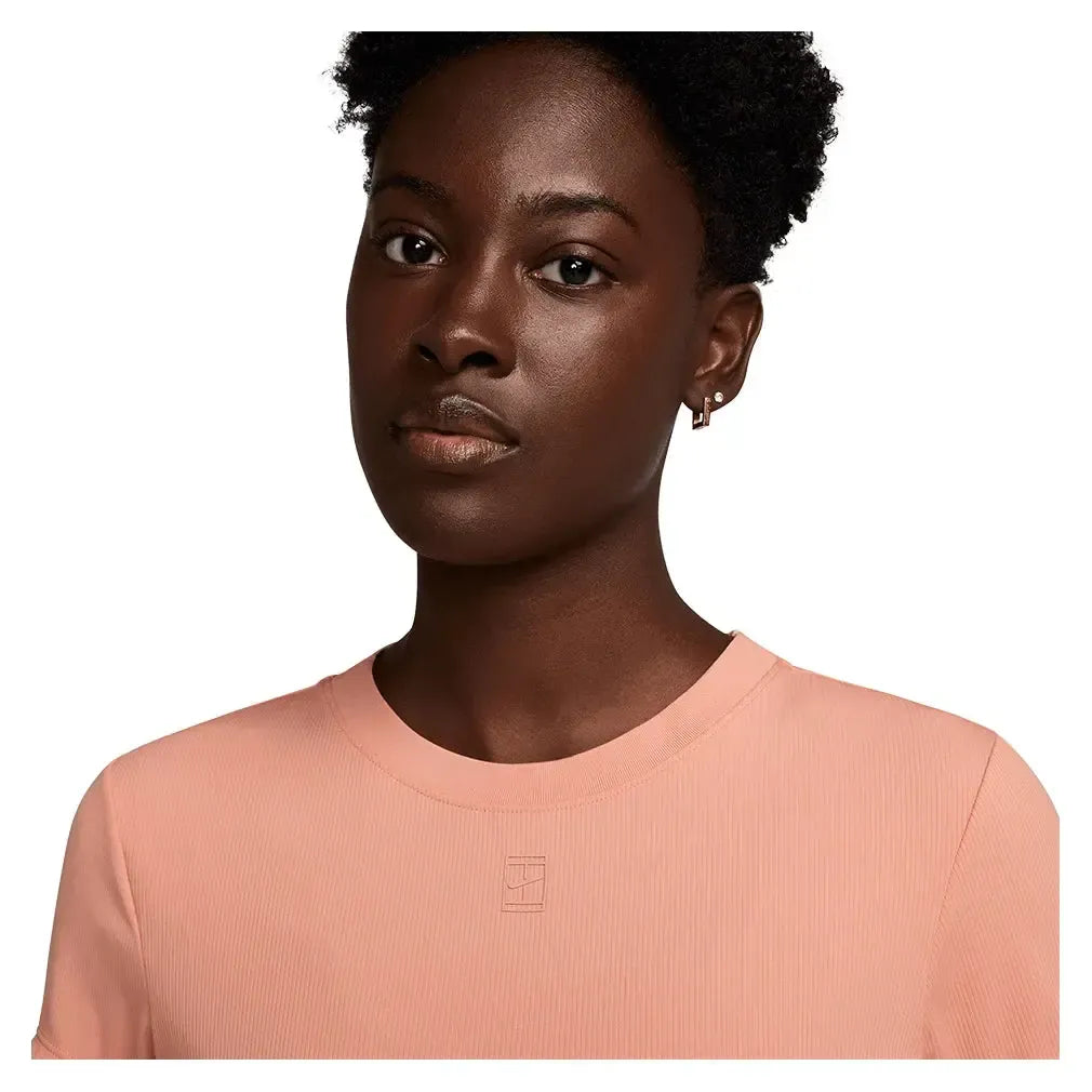 Women's Dri-Fit Advantage Short Sleeve Tennis Top Apricot Agate