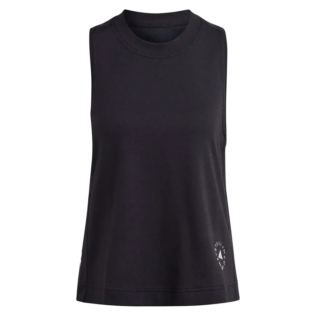 Women's Stella McCartney Logo Tank Top Black-Apparel-Adidas-IB6857_1-Tennis Express