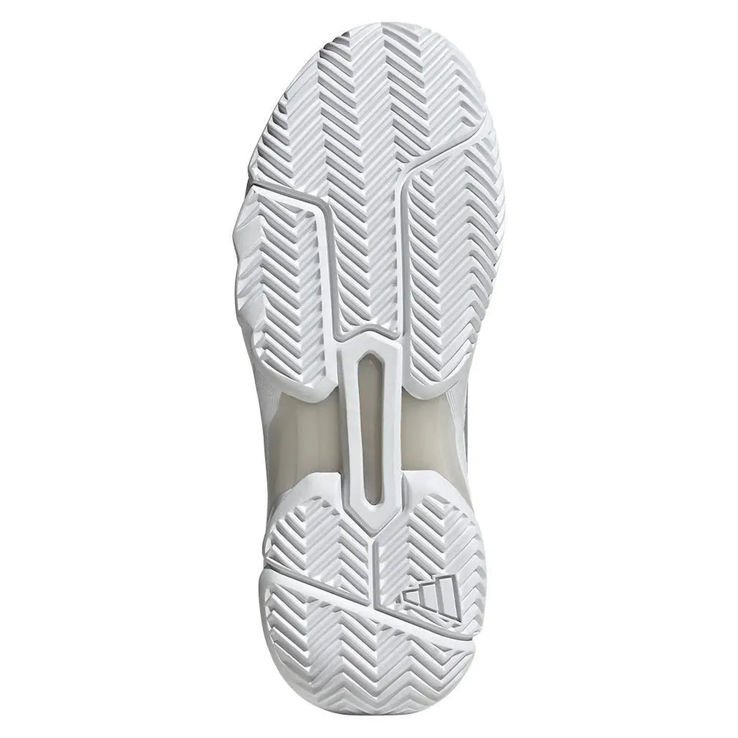 Women's CourtJam Control 3 Tennis Shoes White and Silver Metallic
