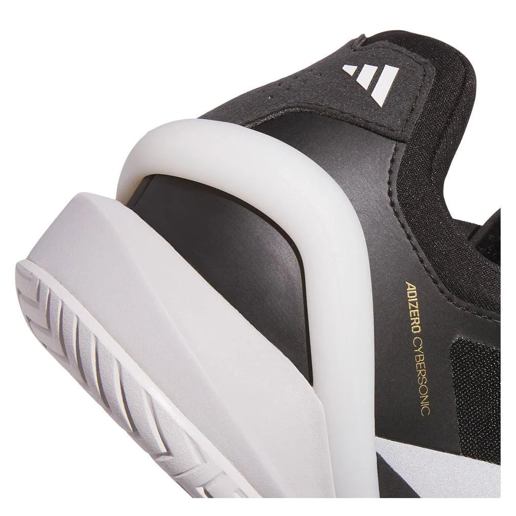 Men's Adizero Cybersonic 2 Tennis Shoes Core Black and Carbon