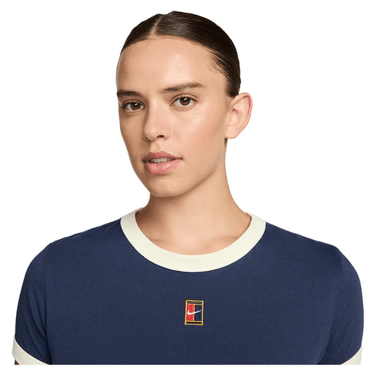 Women's Heritage Racquet Club Tennis T-Shirt Midnight Navy and Sail