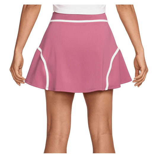 Women's Court Dri-FIT Advantage High-Rise Novelty Tennis Skort Peony and White