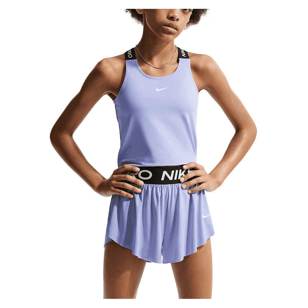 Girls' Pro Dri-FIT 2in1 Knit Training Short Light Thistle and Black
