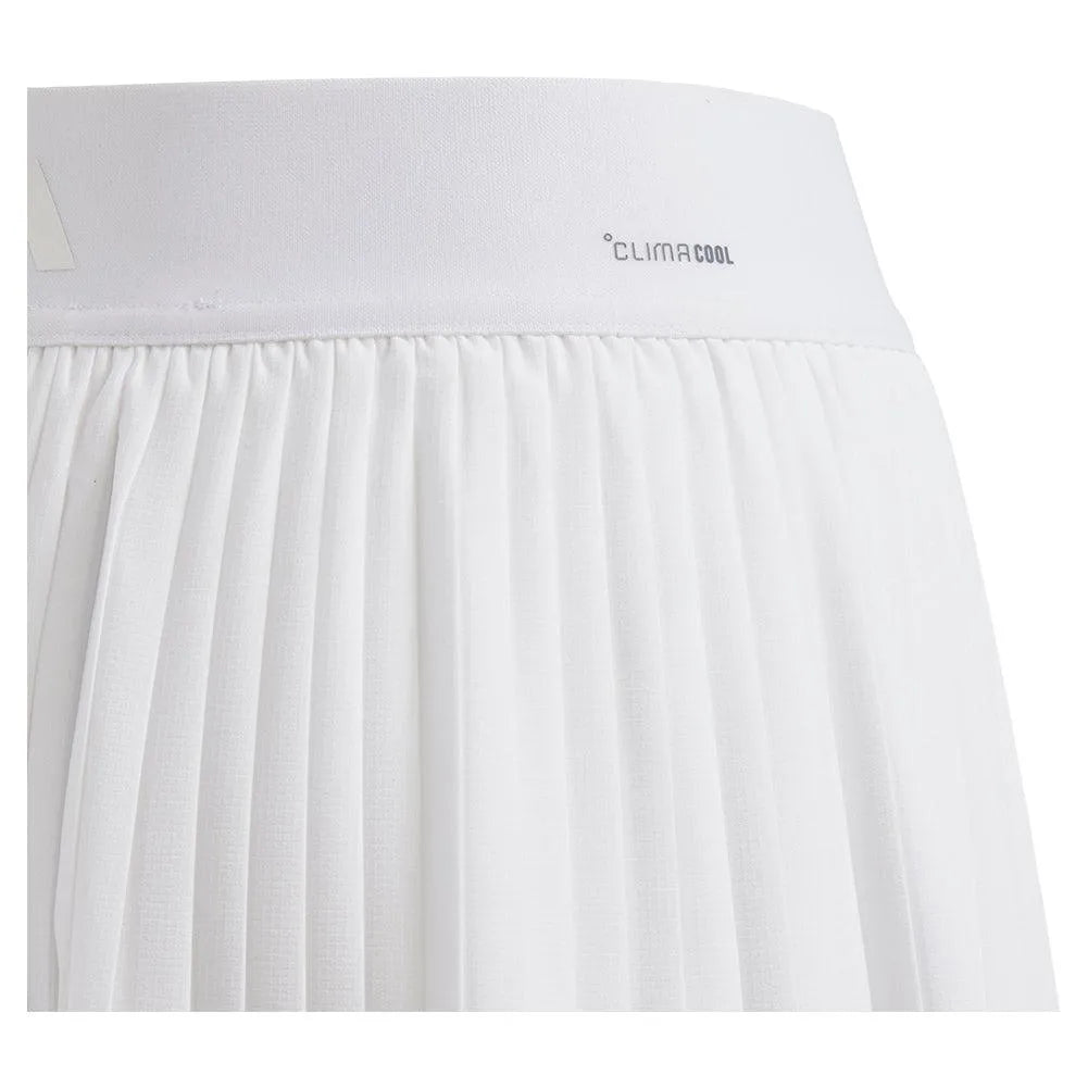 Girls' Club Pleated Tennis Skort White