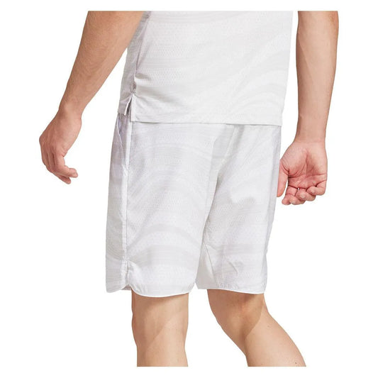 Men's Club Graphic 7in Tennis Short White