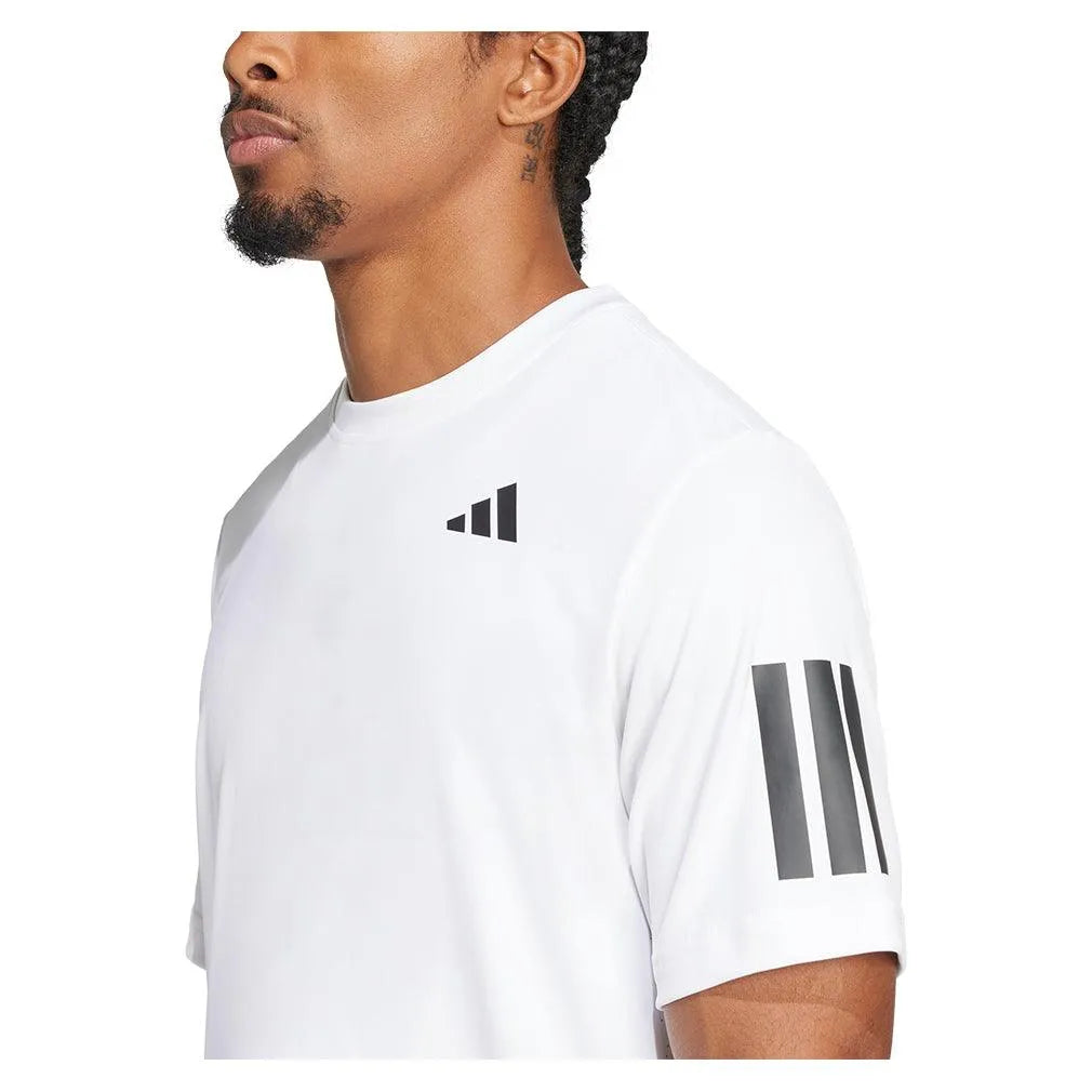 Men's Club 3 Stripe Tennis Top White