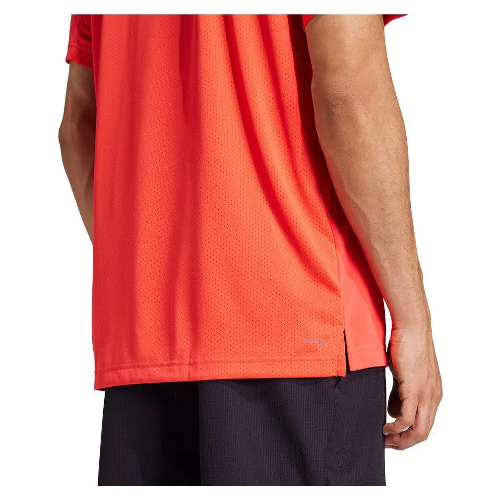 Men's Club Tennis Polo Semi Lucid Red