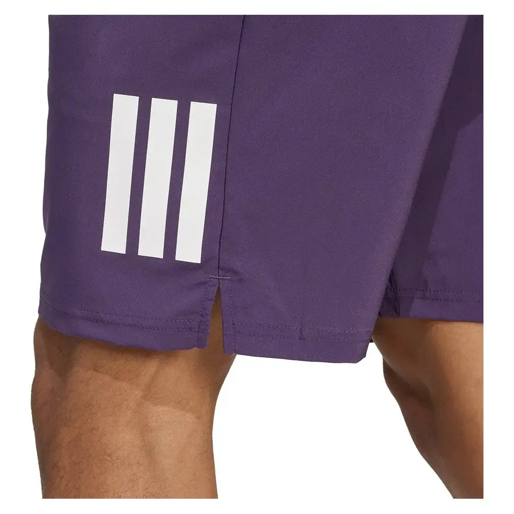 Men's Club 3 Stripes 7 Inch Tennis Short Aurora Plum
