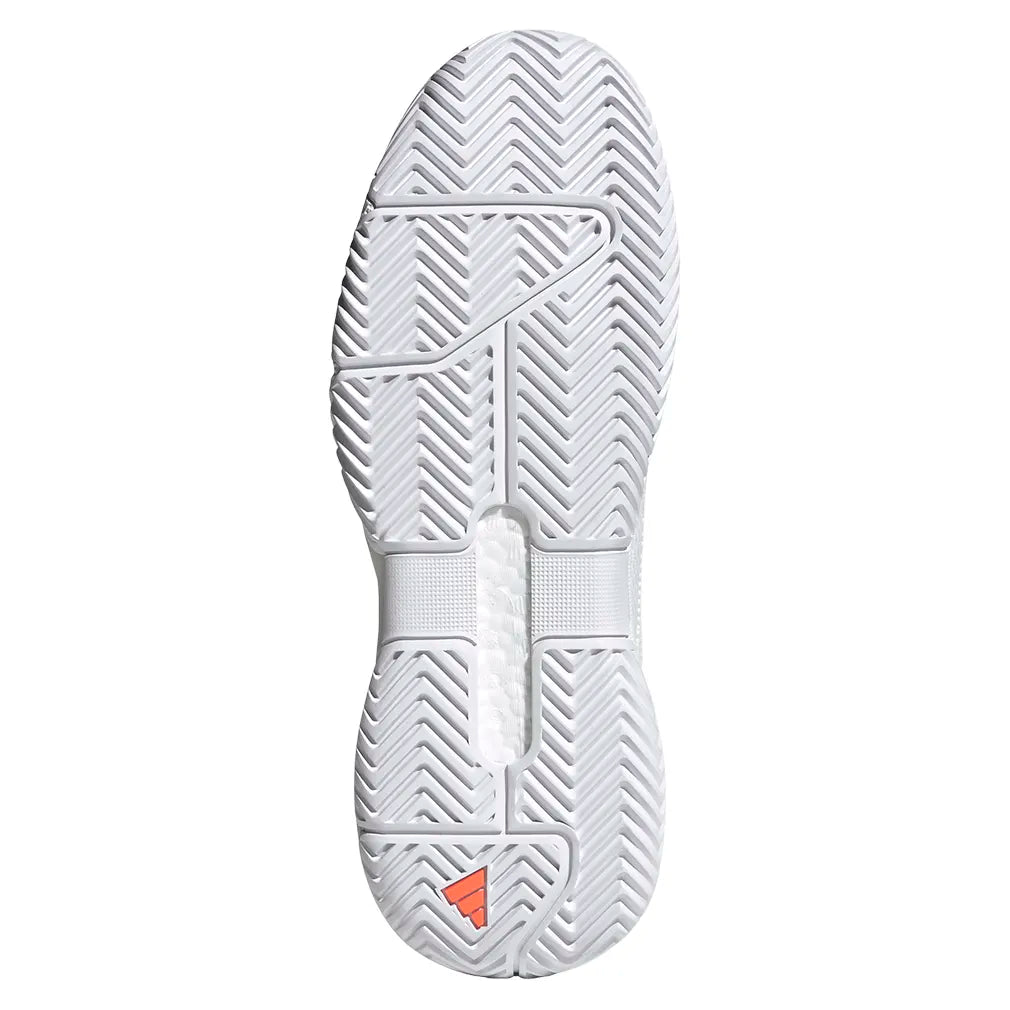 Men's Solematch Control 2 Tennis Shoes Core White and Lucid Orange