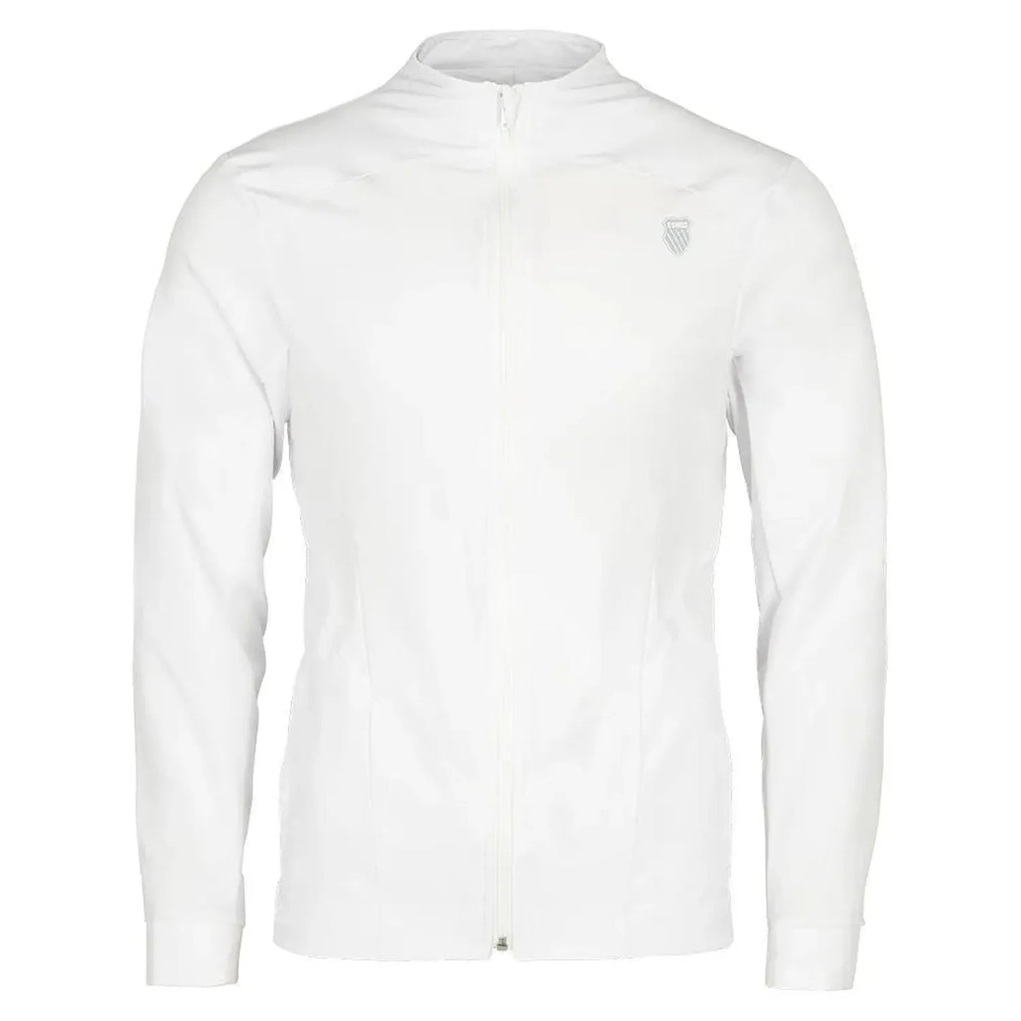 Men's Shield Tennis Jacket White-Apparel-K-Swiss-KMJ03-110B-1-Tennis Express