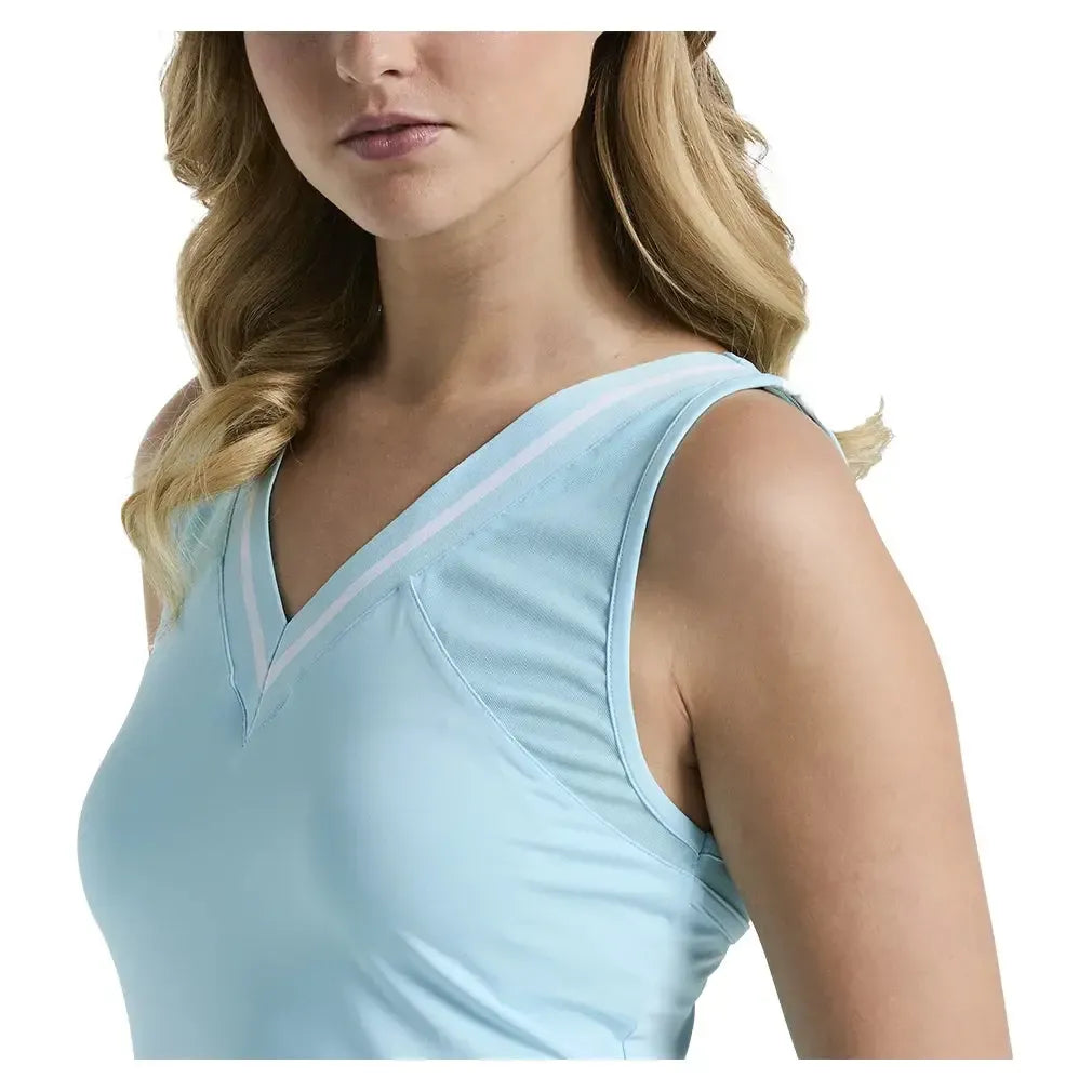Women's Colorblock Tennis Tank with Mesh Castaway